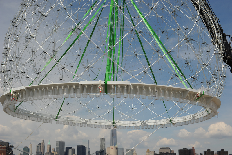 Illustration for article titled This Giant Floating Orb Is Built Out of NYC's Discarded Umbrellas